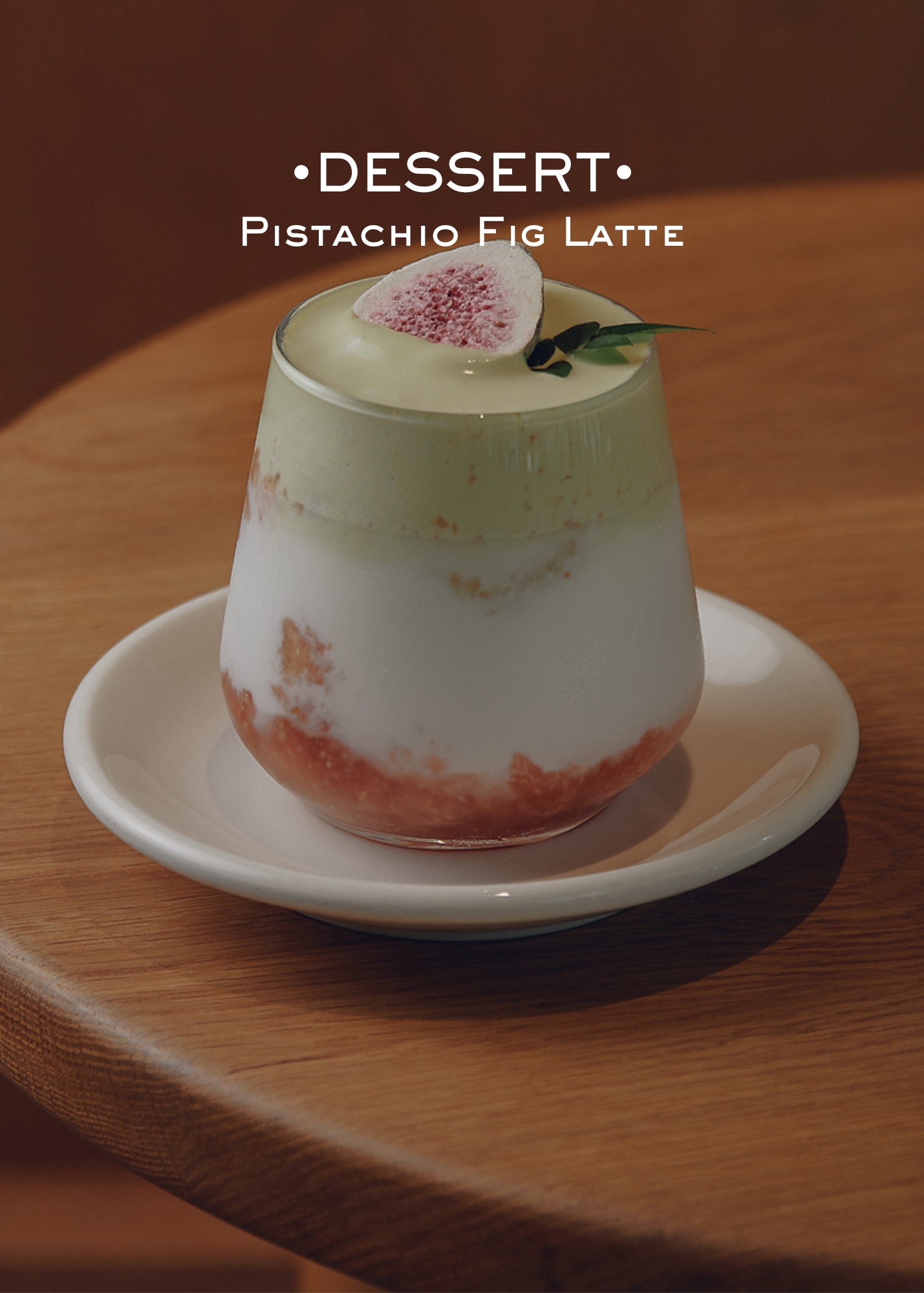 이페메라 시즌 메뉴 피피라떼 (Pistachio Fig Latte)
