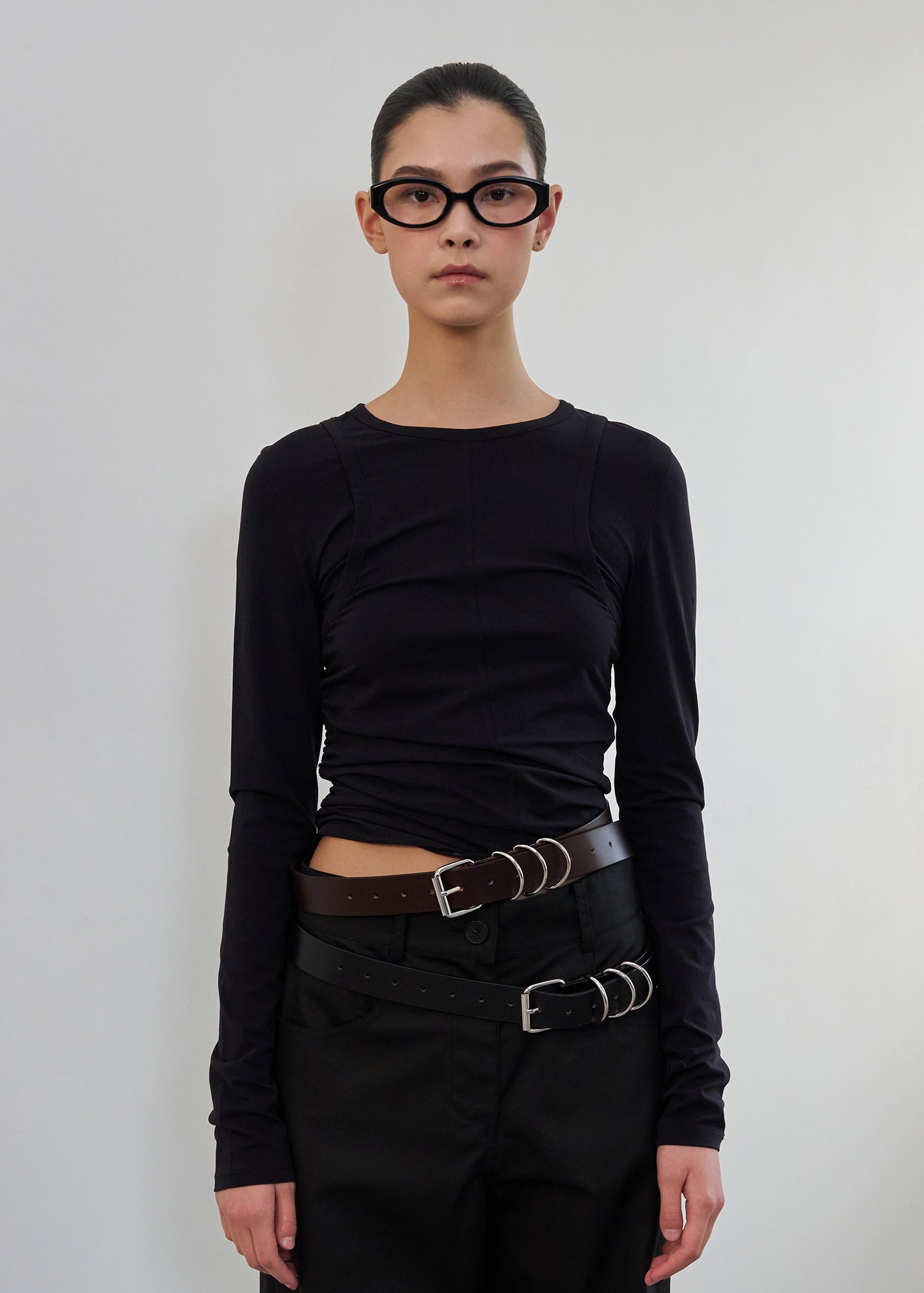 LCDC™,LAYERED LONG SLEEVE JERSEY TOP (BLACK)