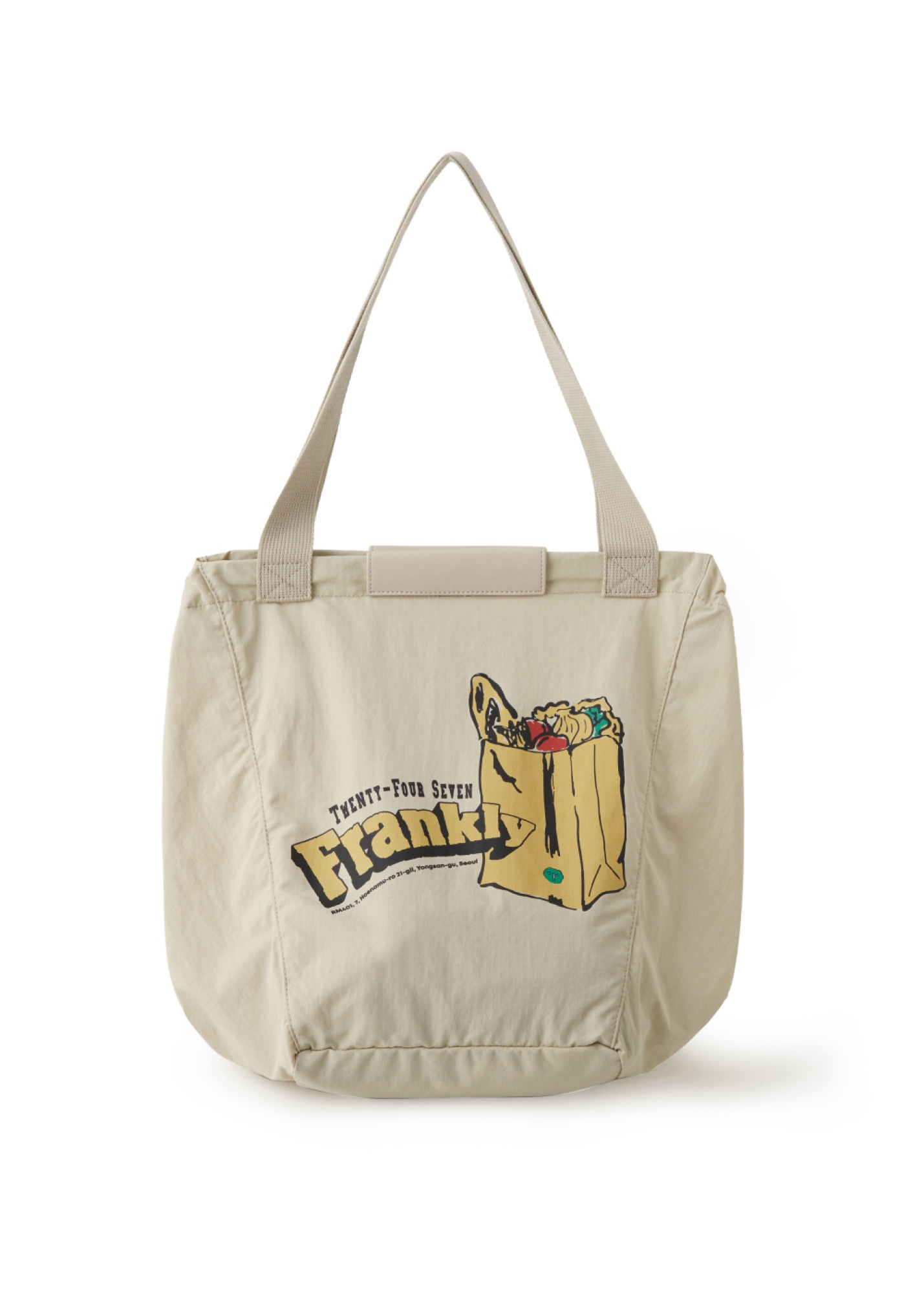 FRANKLY Grocery Tote Bag, Ivory,FRANKLY
